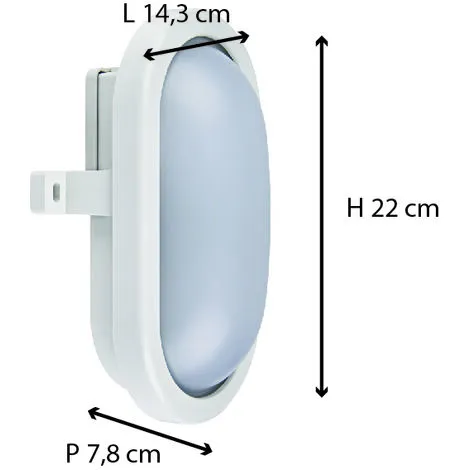 Hublot Extérieur Oval IP54 (850LM 6500K A++) Blanc - Voltman 2 Hublot Extérieur Oval IP54 (850LM 6500K A++) Blanc - Voltman – Image 2