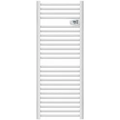 VOLTMAN Radiateur Sèche-serviette électrique 750W à Inertie Sèche Blanc - Ecran LCD - Barres Rondes