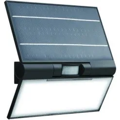 Applique Solaire Avec Détecteur De Mouvement IP44 (1000Lm 6500K A++) Noire - Voltman