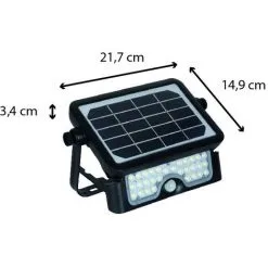 Applique Solaire Déporté Avec Détecteur De Mouvement IP65 (500Lm 4000K A++) Noire - Voltman -Pas Cher VOLTMAN Magasin 39334445 3