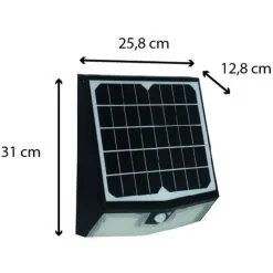 Applique Solaire Avec Détecteur De Mouvement IP65 (1500Lm 4000K A++) Noire - Voltman -Pas Cher VOLTMAN Magasin 39334448 3