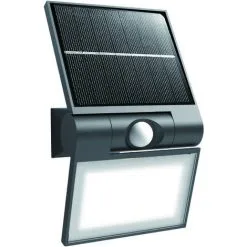 Applique Solaire Avec Détecteur De Mouvement IP44 (2000Lm 6500K A++) Noire - Voltman