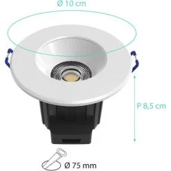 Spot Dimmable Spécial Salle De Bains (9W 520LM 2700K 38°) Blanc Et Chrome - Voltman -Pas Cher VOLTMAN Magasin 39847451 3