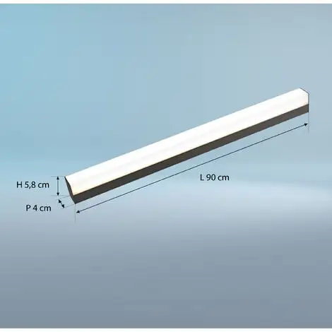 Réglette Spécial Salle De Bains IP44 (90cm 18W 1410LM 4000K) Noire - Voltman 2 Réglette Spécial Salle De Bains IP44 (90cm 18W 1410LM 4000K) Noire - Voltman – Image 2