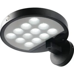Applique Solaire Avec Détecteur De Mouvement IP44 (600Lm 6500K A++) Noire - Voltman
